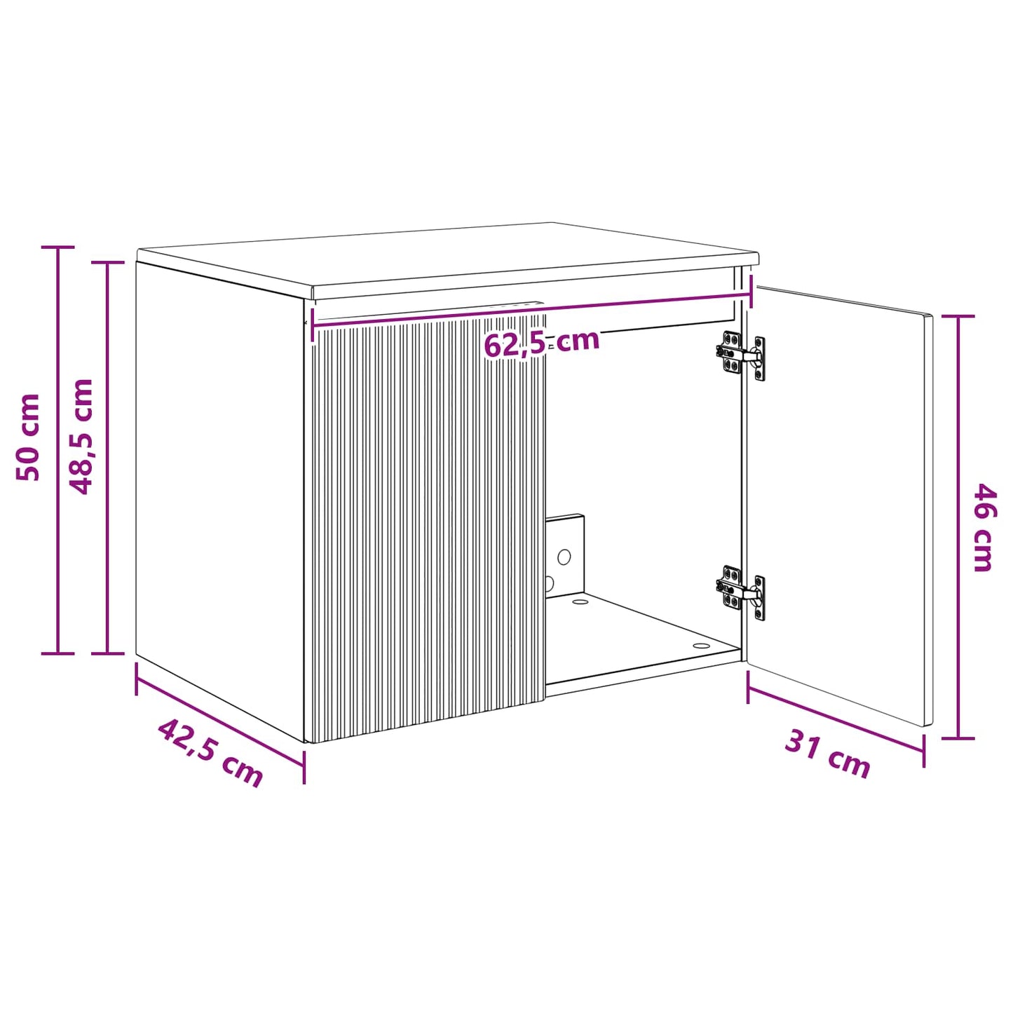 Wall-mounted Bathroom Cabinet High Gloss White