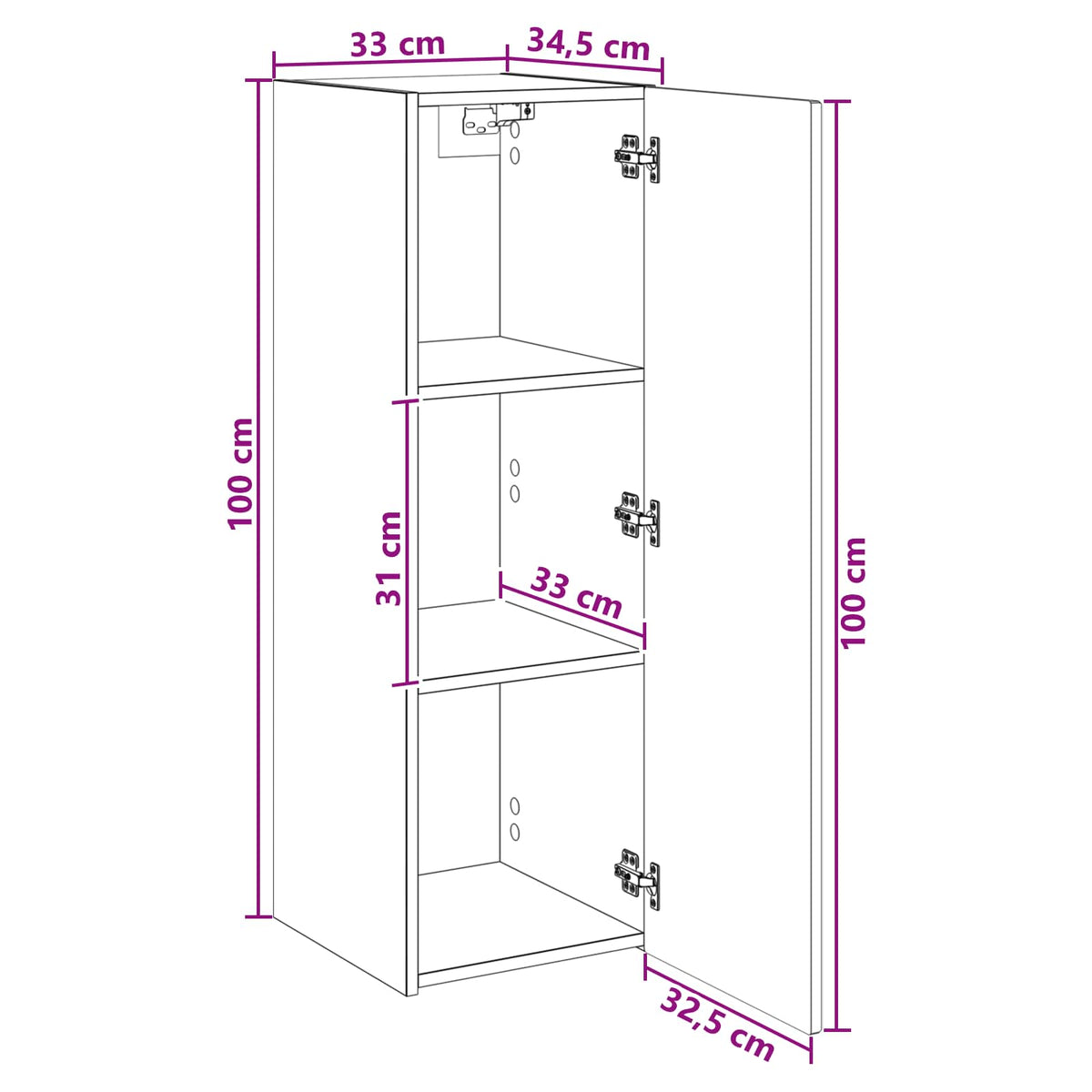Wall-mounted Bathroom Cabinet High Gloss White