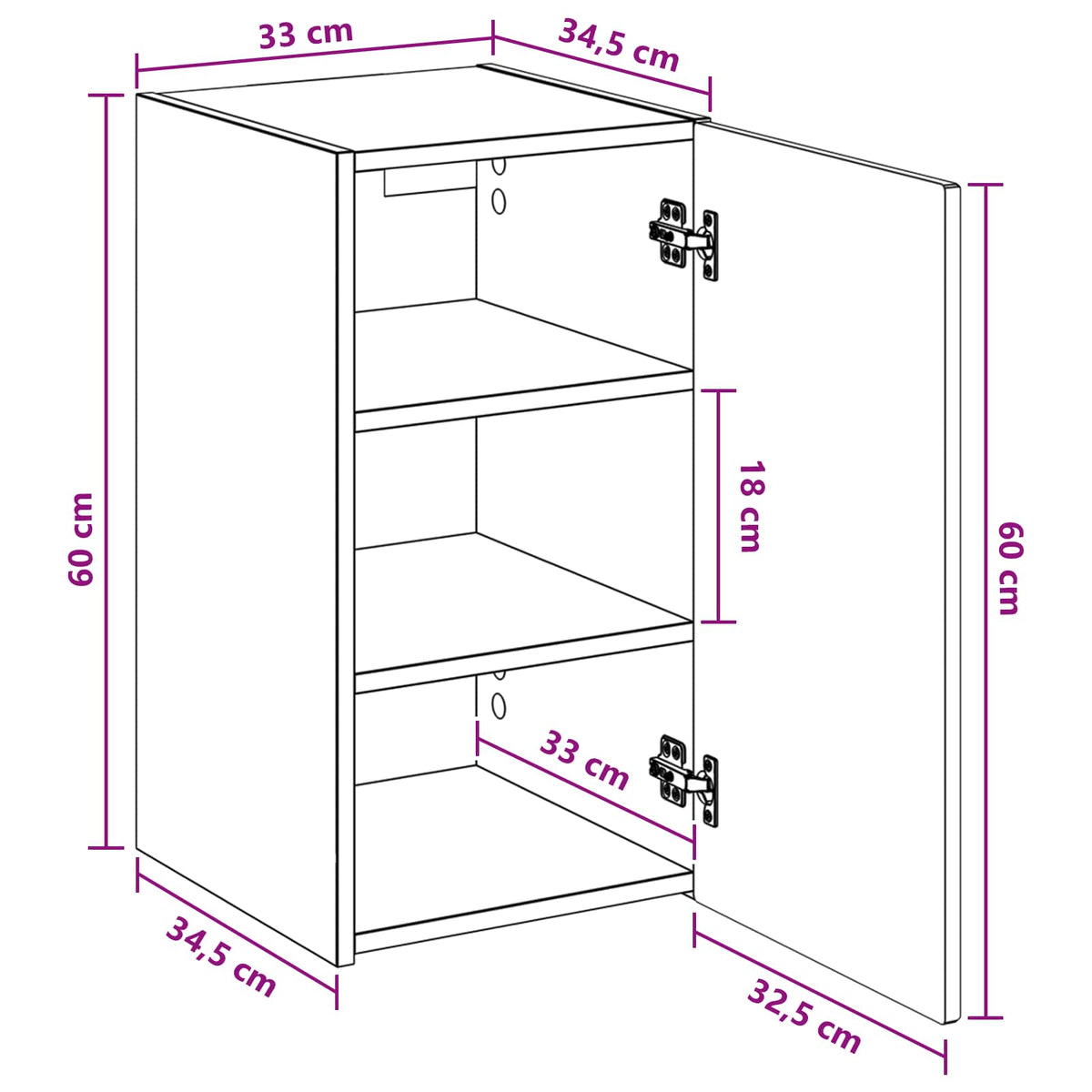 Wall-mounted Bathroom Cabinet High Gloss White