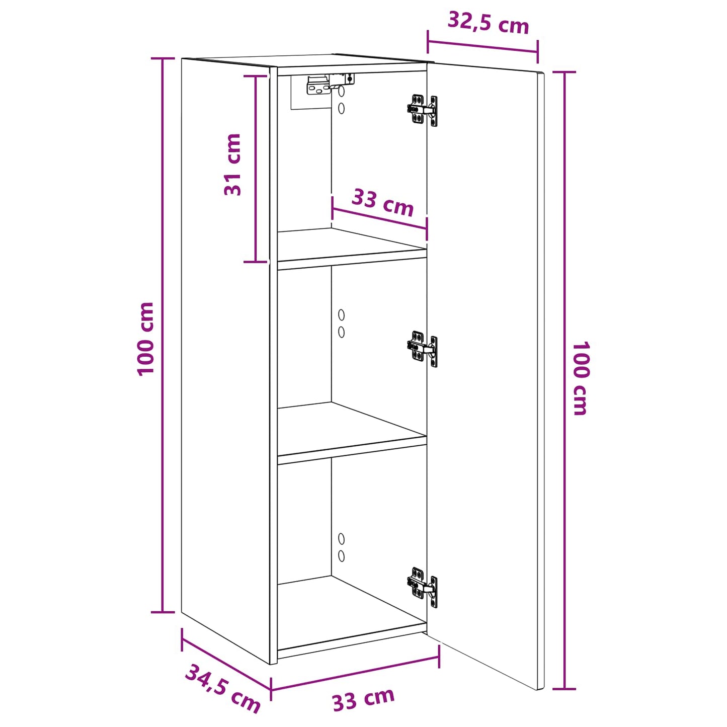 Wall-mounted Bathroom Cabinet High Gloss White