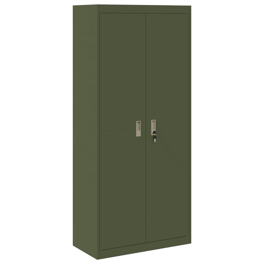 Storage Cabinet Olive Green 80 x 40 x180 cm Steel