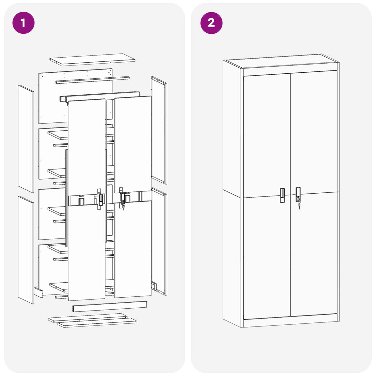 Storage Cabinet Olive Green 80 x 40 x200 cm Steel