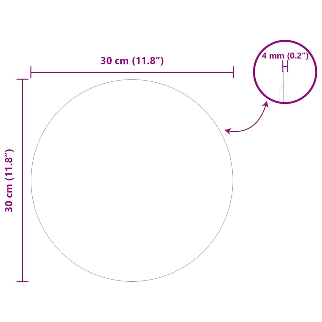Wall Mirror Round Ø 30 cm Tempered Glass