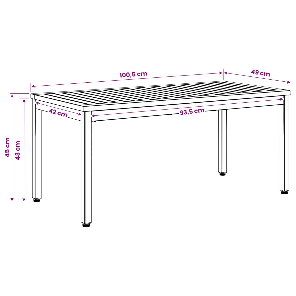 Coffee Table Natural and White 50 x 100.5 x 45 cm