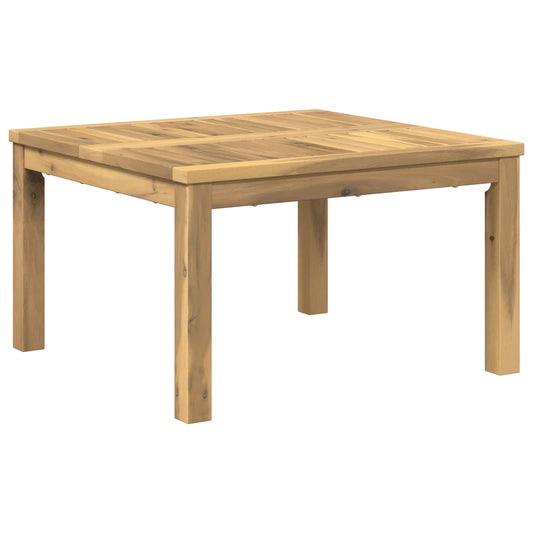 Coffee Table White 60 x 60.5 x 36 cm Solid Acacia Wood
