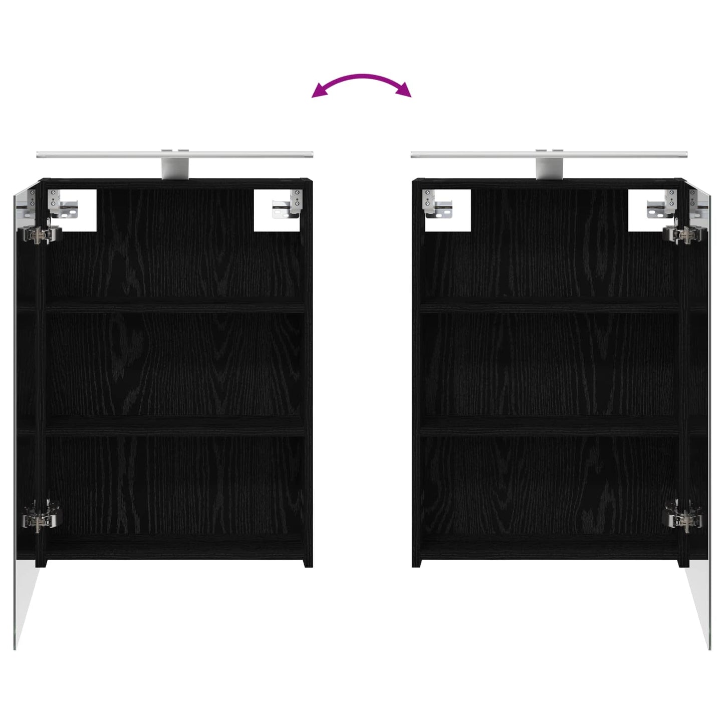 Bathroom Furniture Set 5 pcs Black Oak
