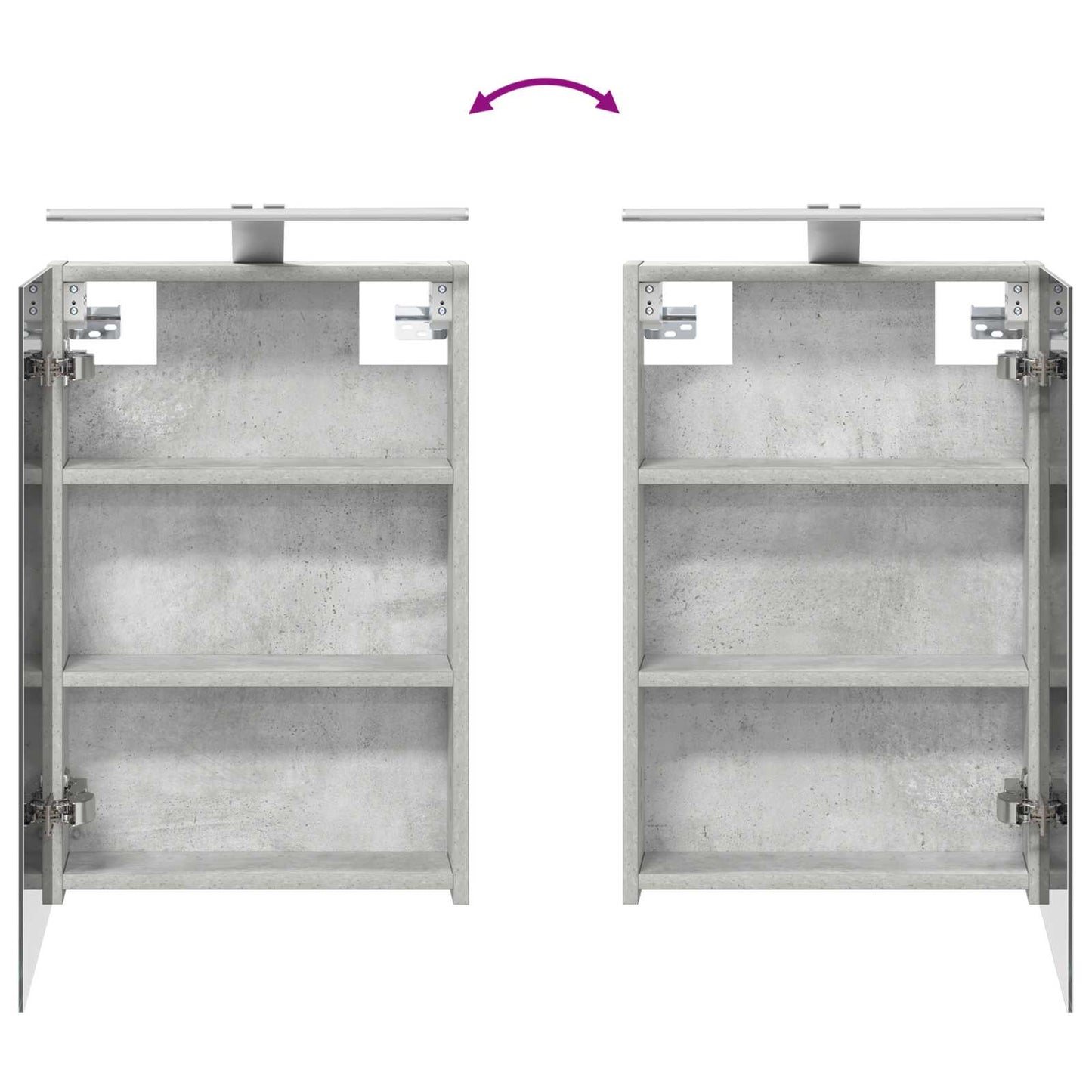 Bathroom Cabinet Set 4 pcs Concrete Grey Engineered Wood
