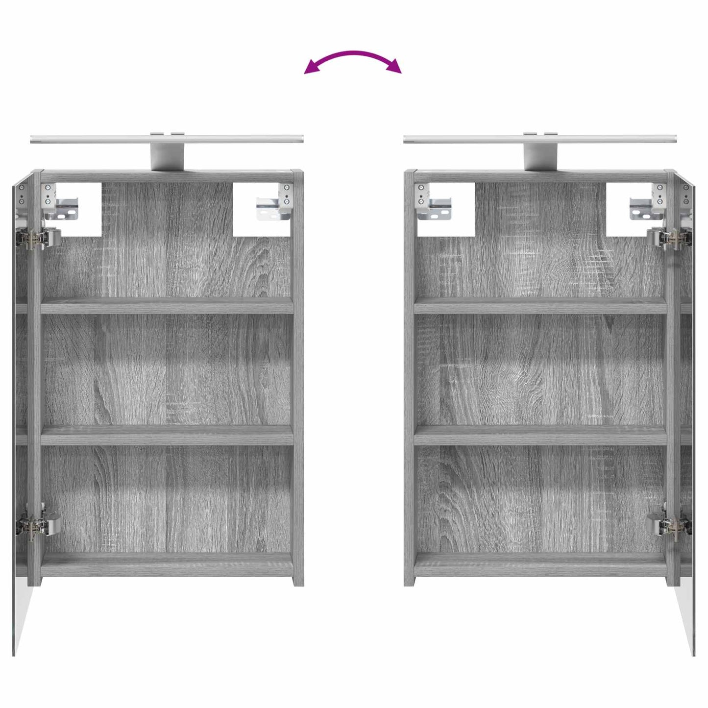 Bathroom Cabinet Set 4 pcs Grey Sonoma Engineered Wood