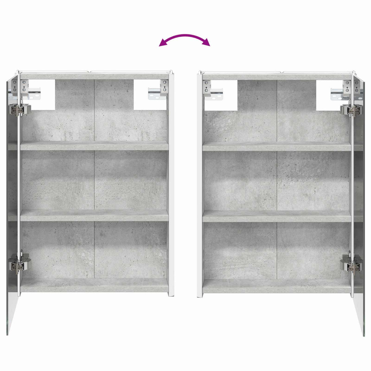 Bathroom Cabinet Set 4 pcs Concrete Grey Engineered Wood