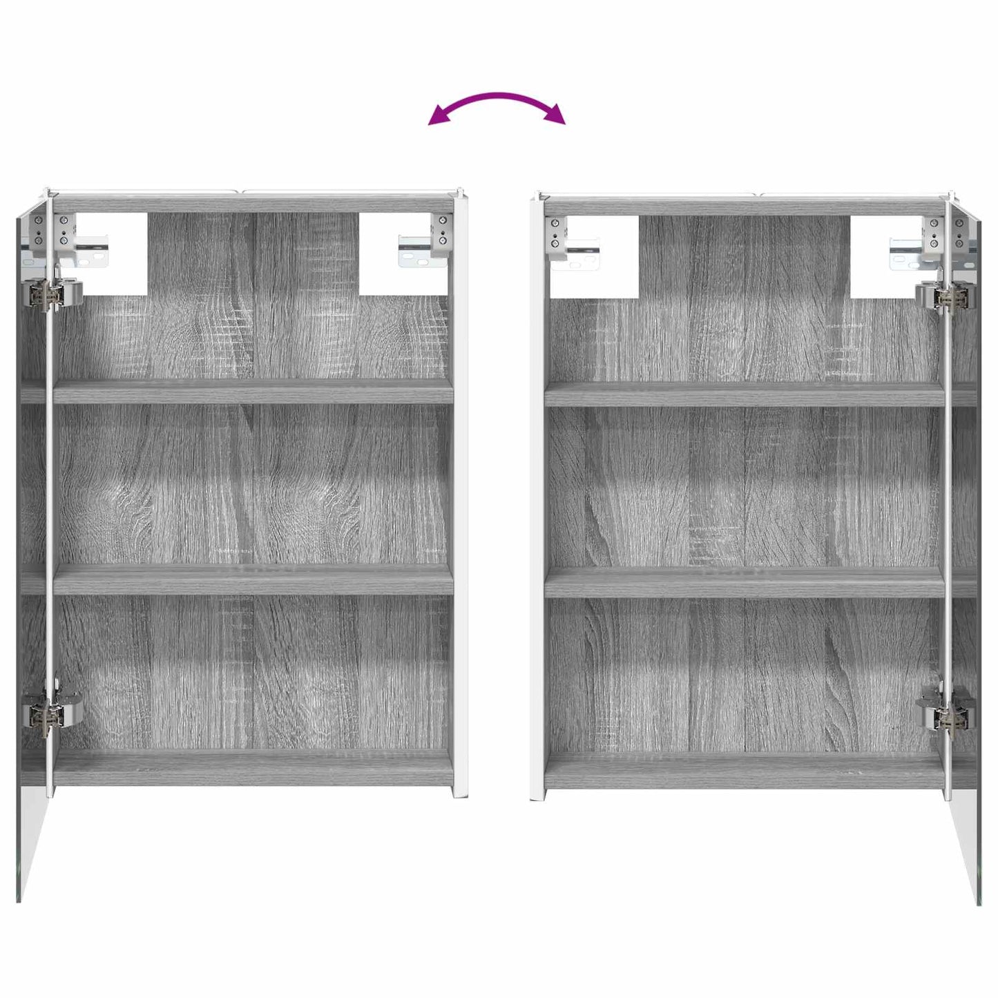 Bathroom Cabinet Set 4 pcs Grey Sonoma Engineered Wood