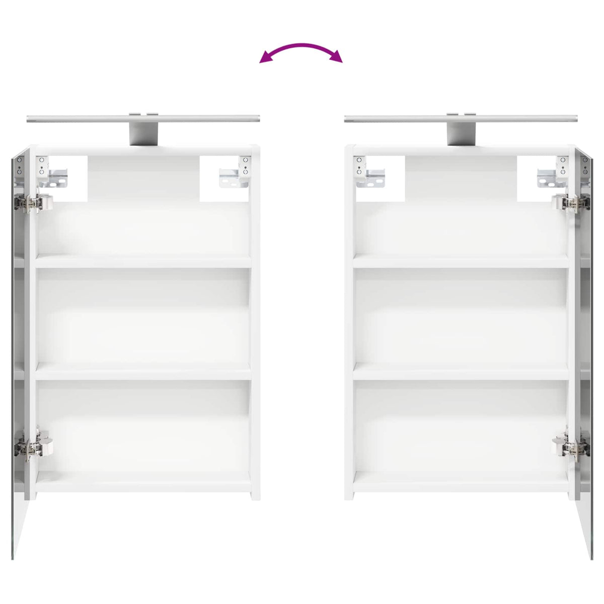 Bathroom Furniture Set 4 pcs White Engineered Wood and Glass
