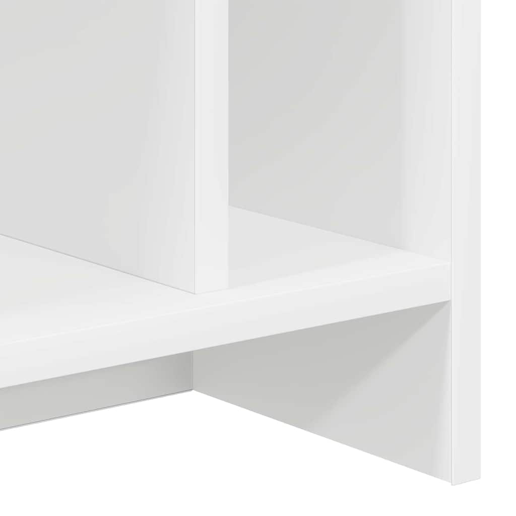 TV Stand 2 pcs White Engineered Wood