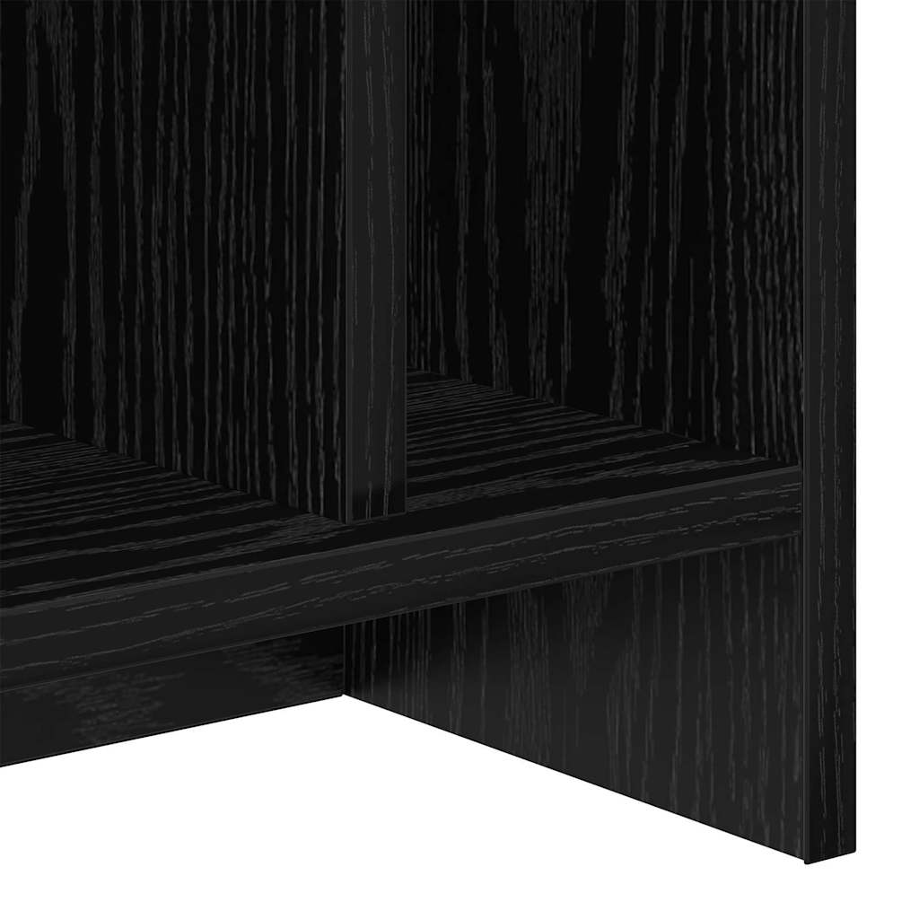 TV Stand 2 pcs Black Oak Engineered Wood