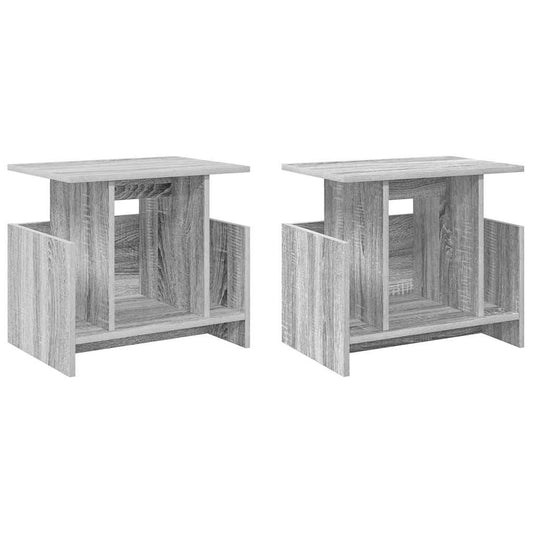 TV Stand 2 pcs Grey Sonoma Engineered Wood