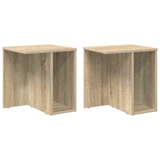 End Table 2 pcs Sonoma Oak 37 x 32 x 40 cm Engineered Wood