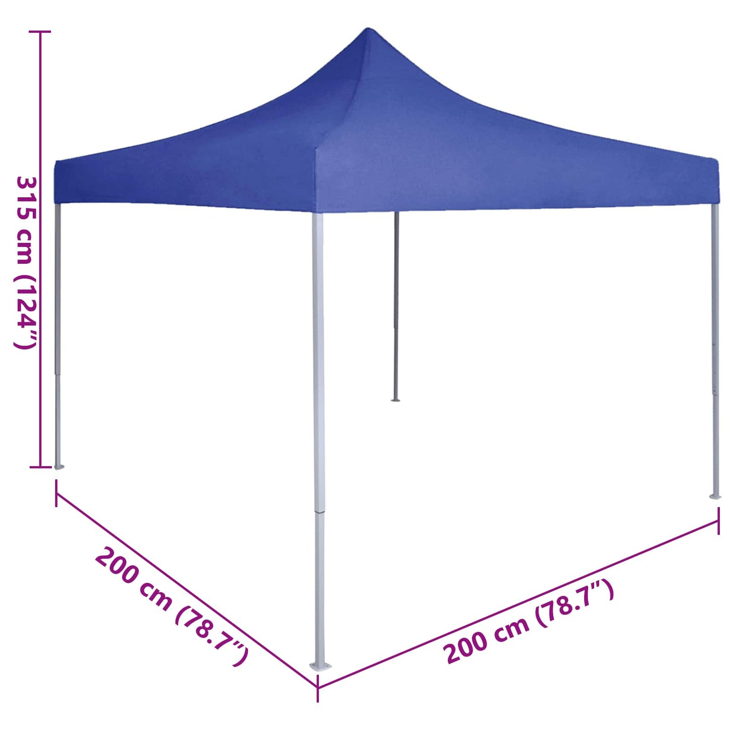 Party Tent 200 x 200 x 315 cm Blue Oxford Fabric