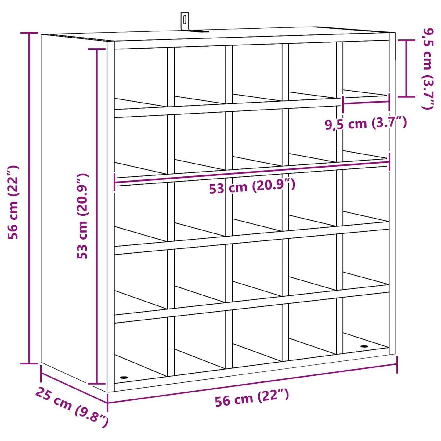 Wine Rack 2 pcs Natural 56 x 25 x 56 cm Solid Pine Wood