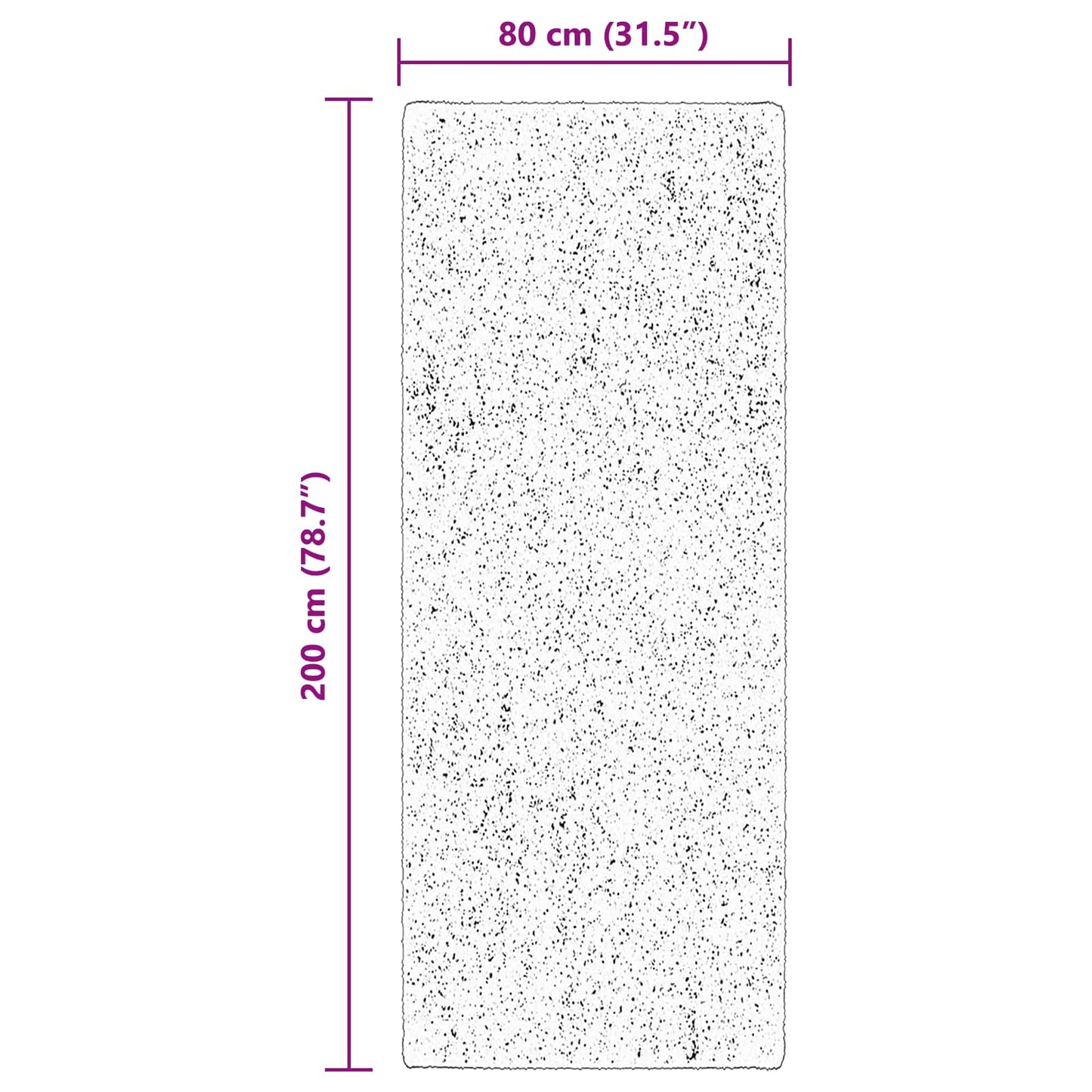 Medium Pile Soft and Washable Rug HUARTE Brown 200 x 80 cm
