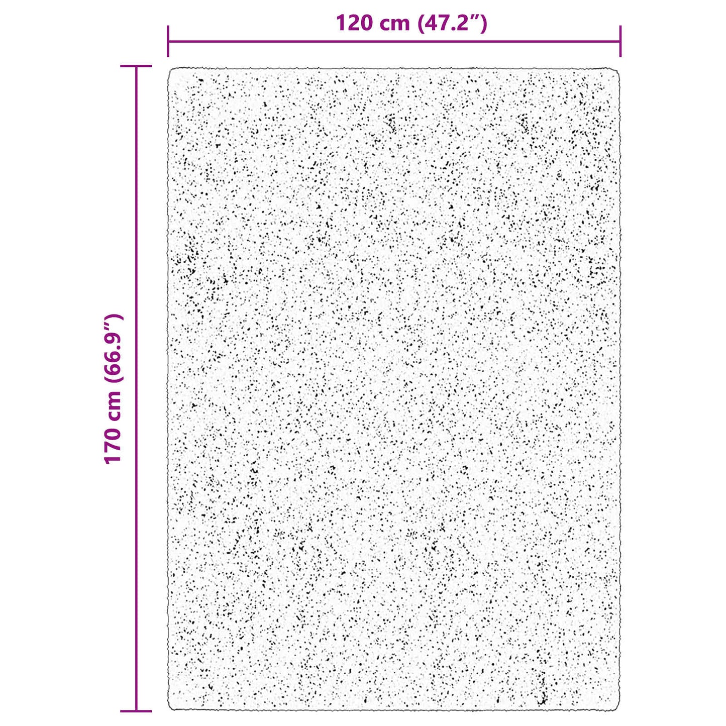 Medium Pile Soft and Washable Rug HUARTE Brown 170 x 120 cm