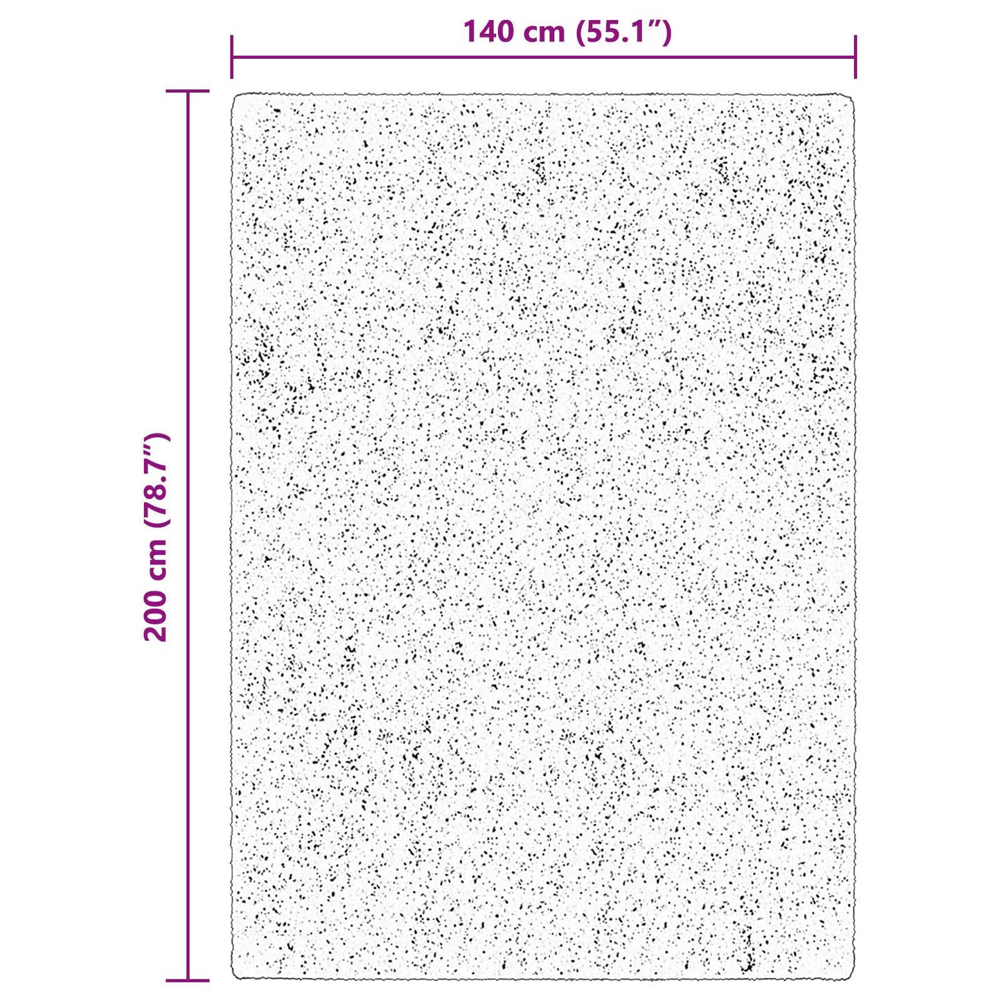Medium Pile Soft and Washable Rug HUARTE Brown 200 x 140 cm