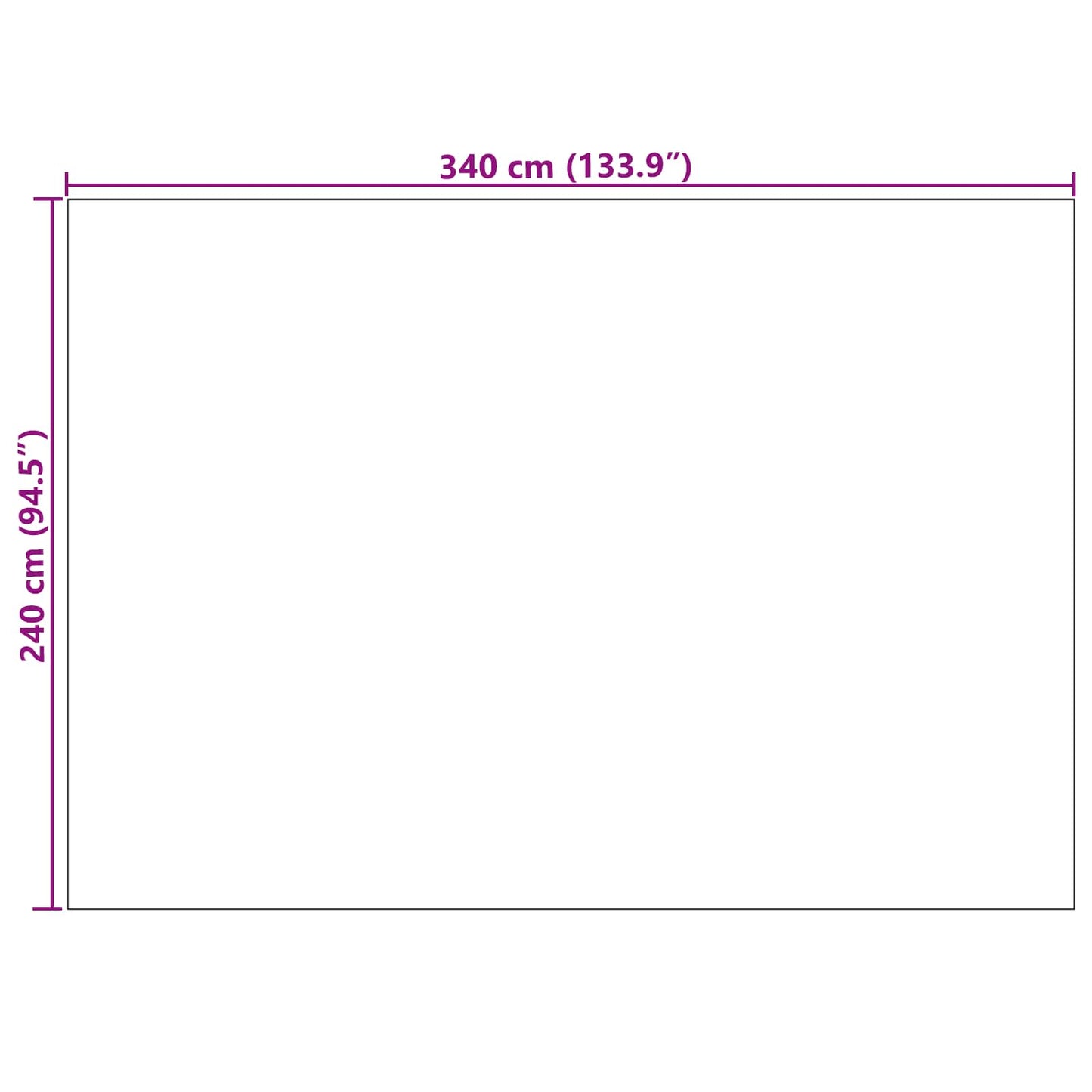 Area Rugs Rectangular FARO Cream 340 x 240 cm Polyester