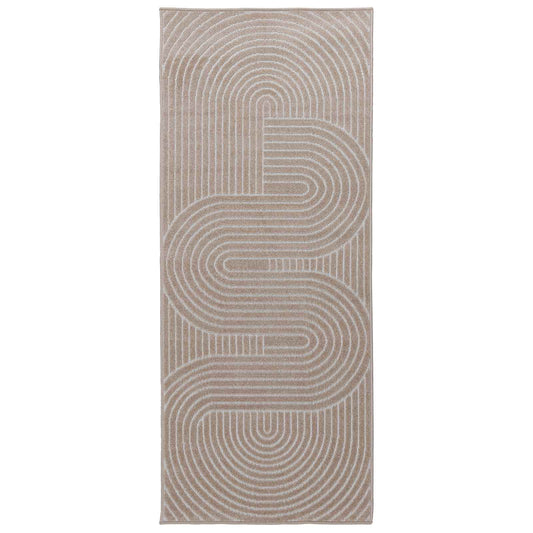 Indoor and Outdoor Rug PALMERAS Beige 80 x 200 cm Polyester