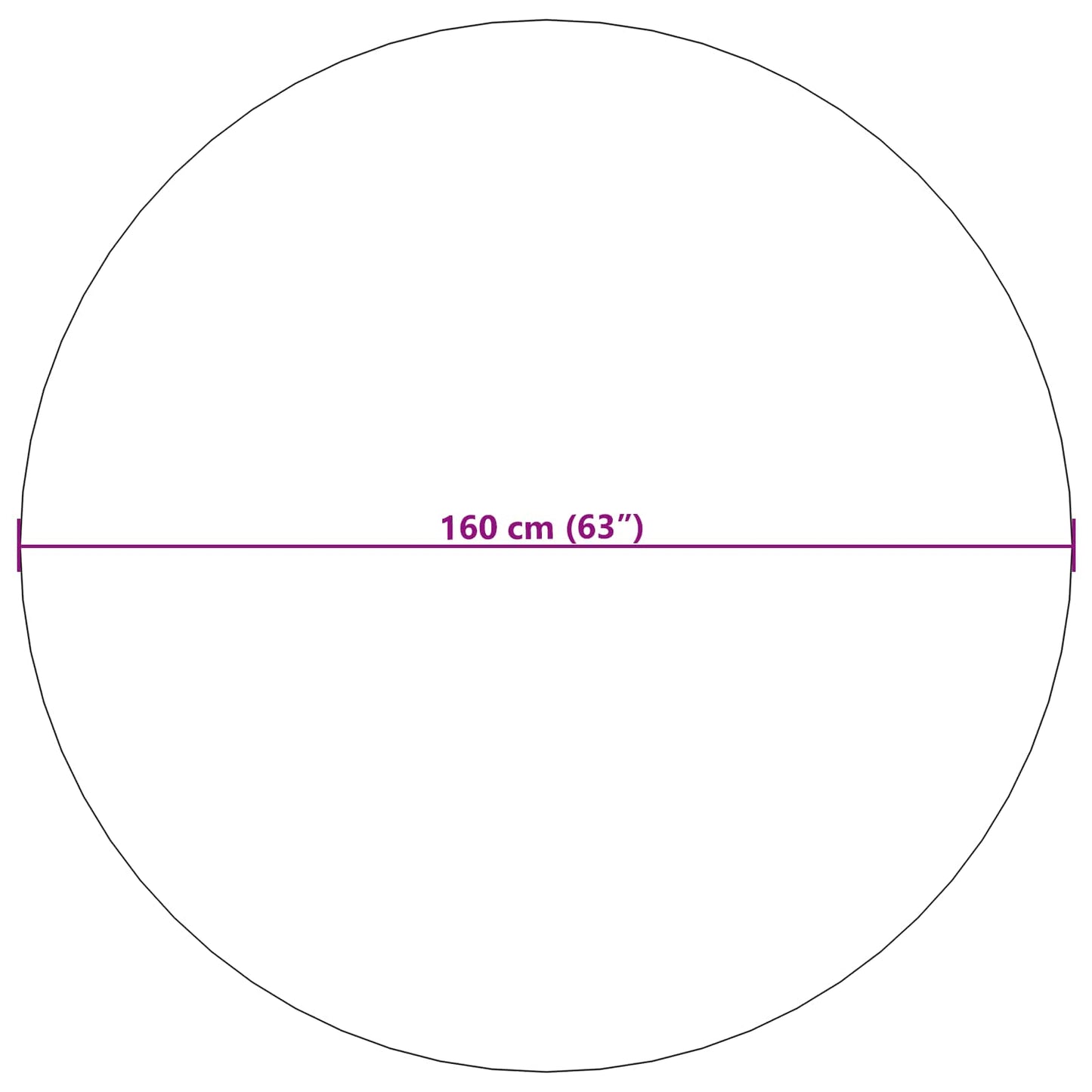 Indoor Rug LUGO Cream Ø 160 CM Polyester