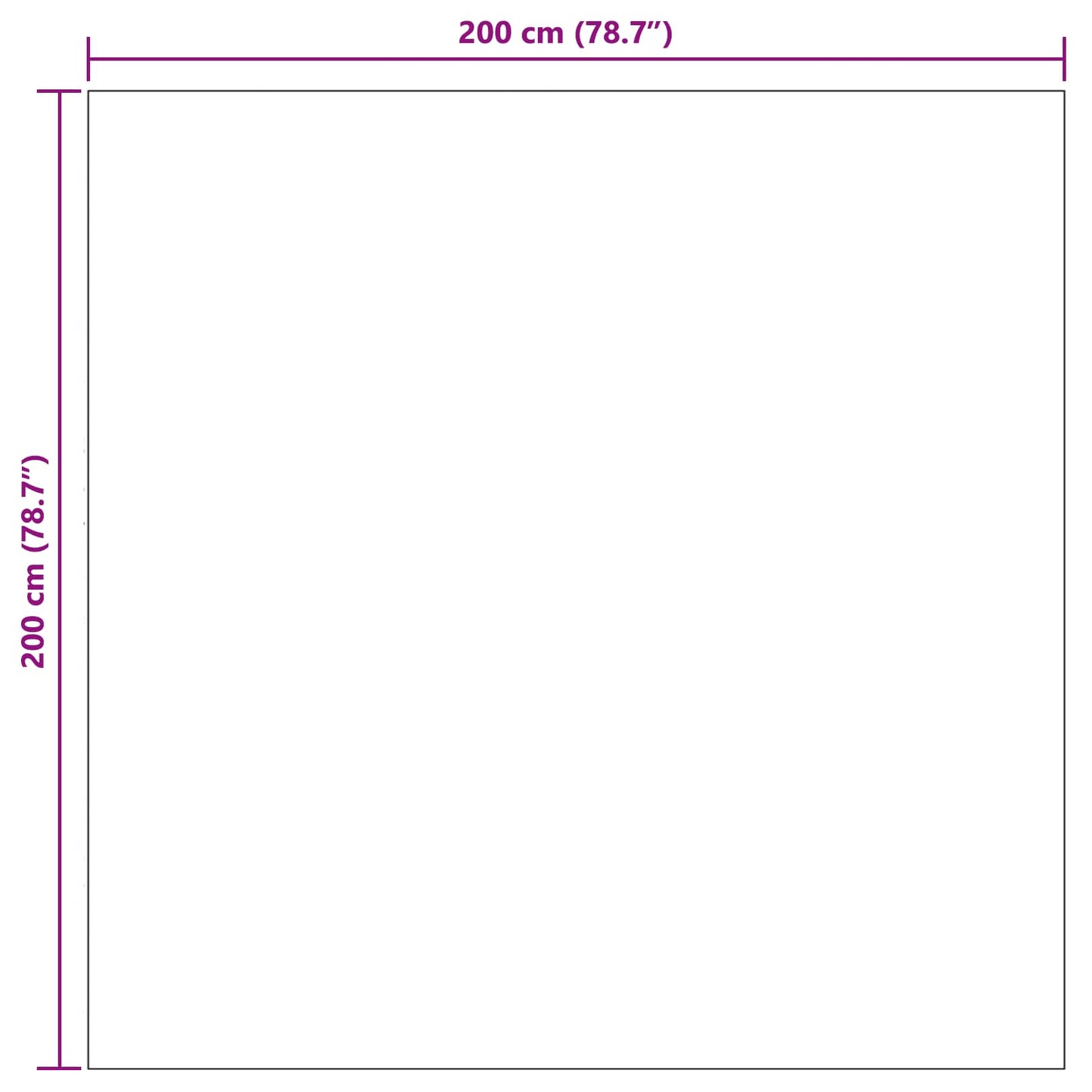 Area Rugs Square SIROLO Cream 200 x 200 cm Polyester