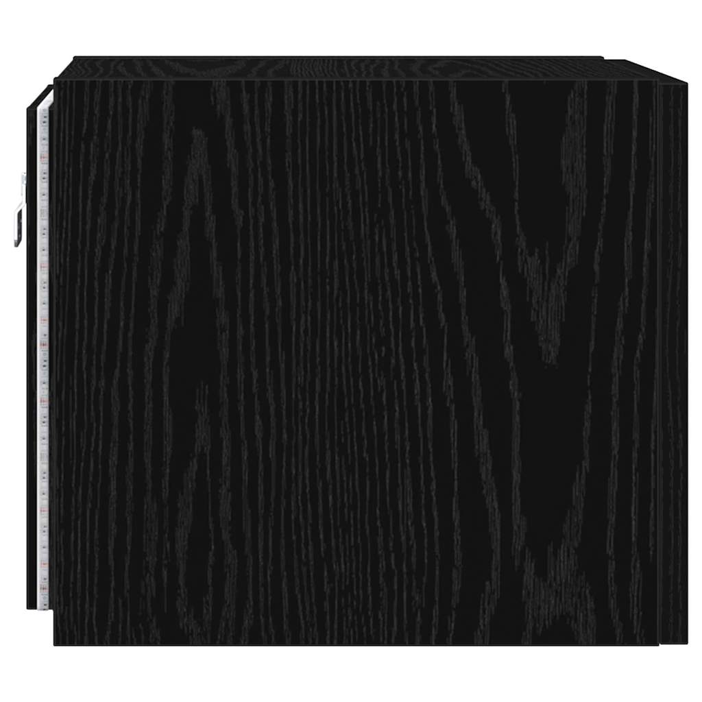 TV Wall Cabinet 30.5 x 35 x 30 cm Black Oak Engineered Wood