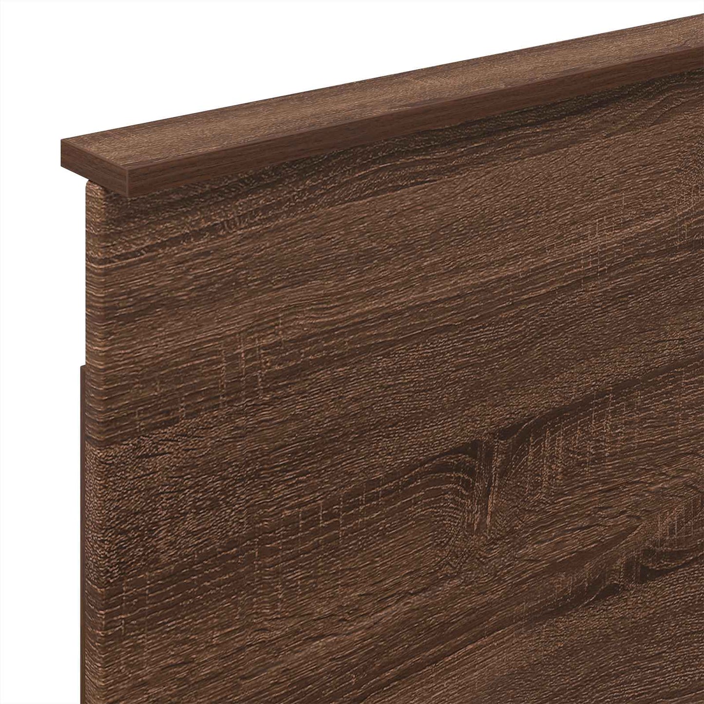 Bed Frame with Headboard Brown Oak 75 x 190 cm Engineered wood