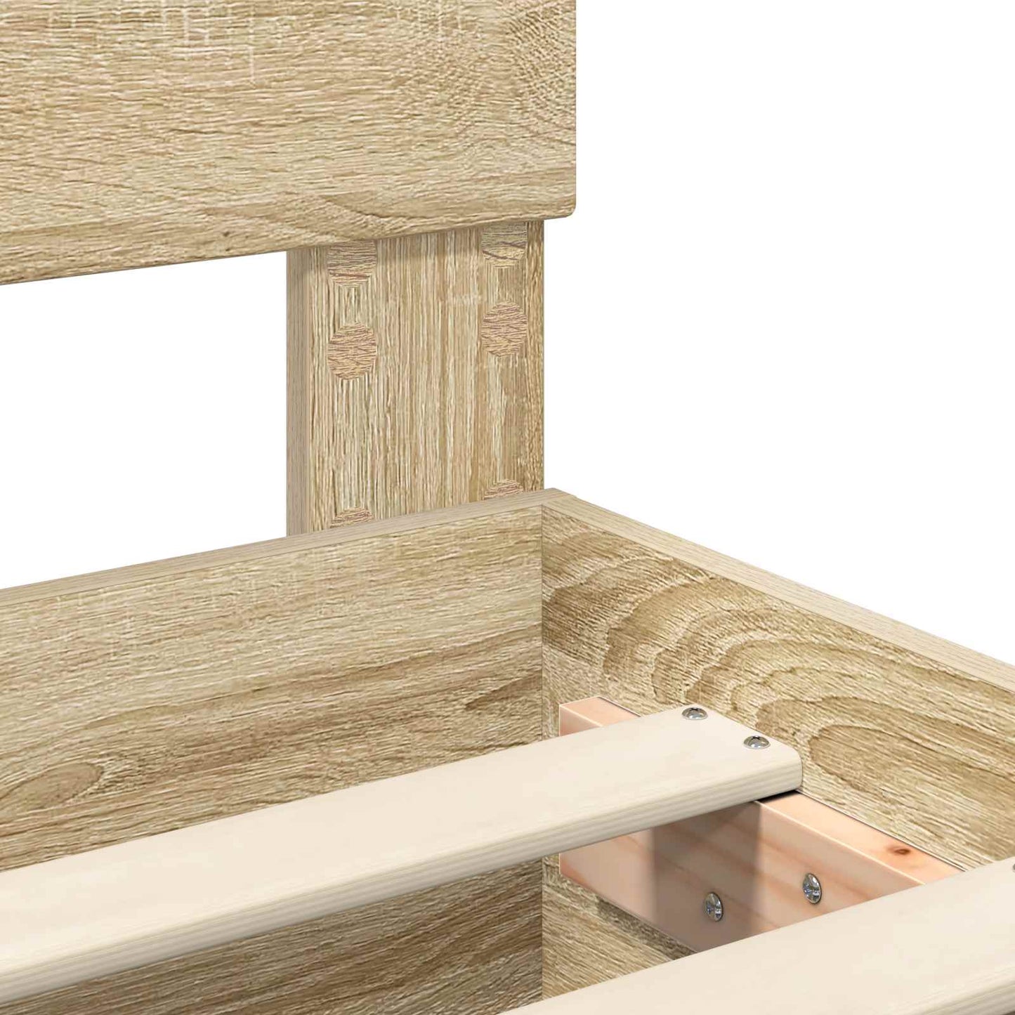 Bed Frame Sonoma Oak 120 x 190 cm Engineered Wood