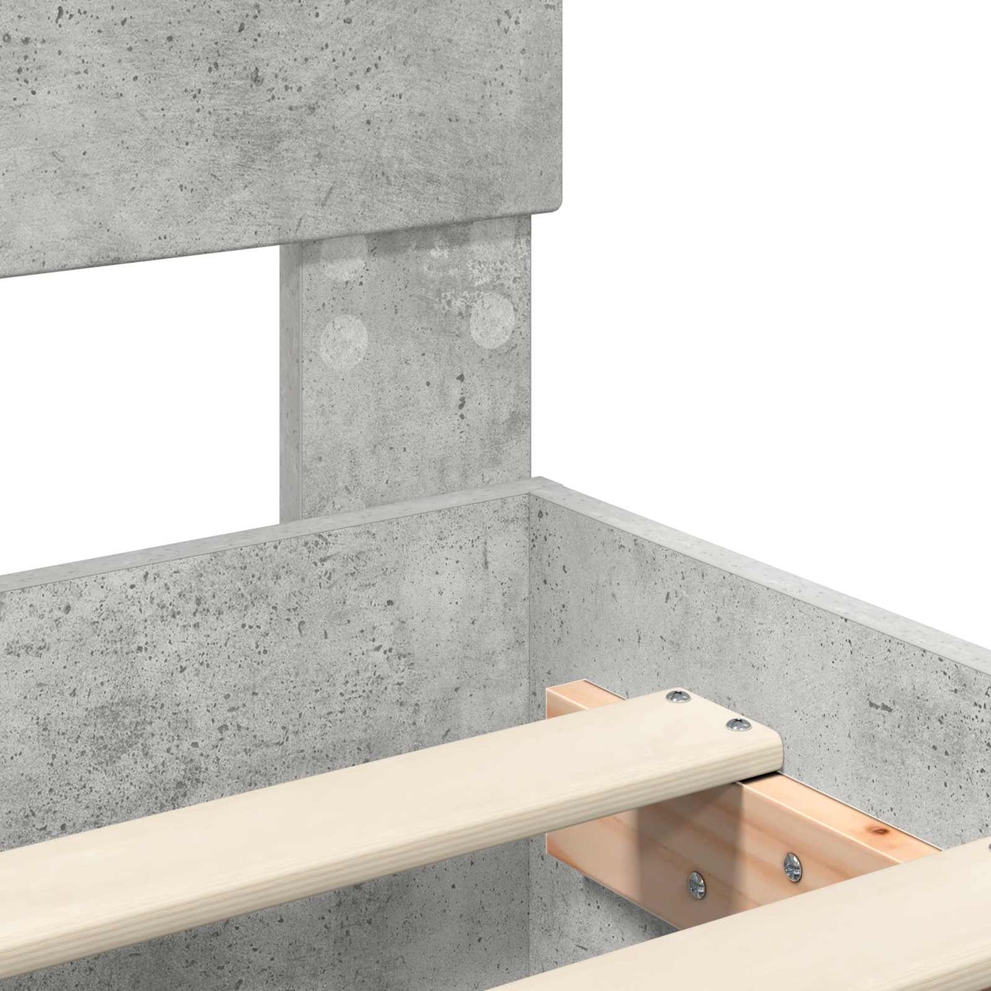 Bed Frame Concrete Grey 70 x 190 cm Engineered Wood