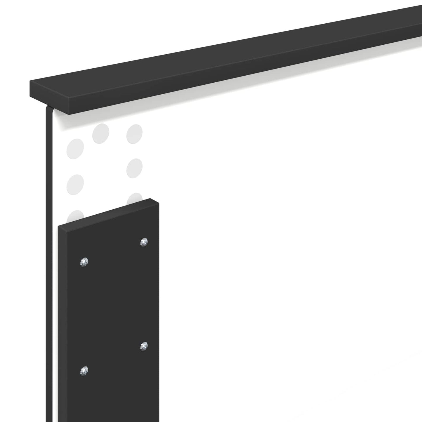 Bed Frame Black and Silver 75 x 190 cm Engineered Wood
