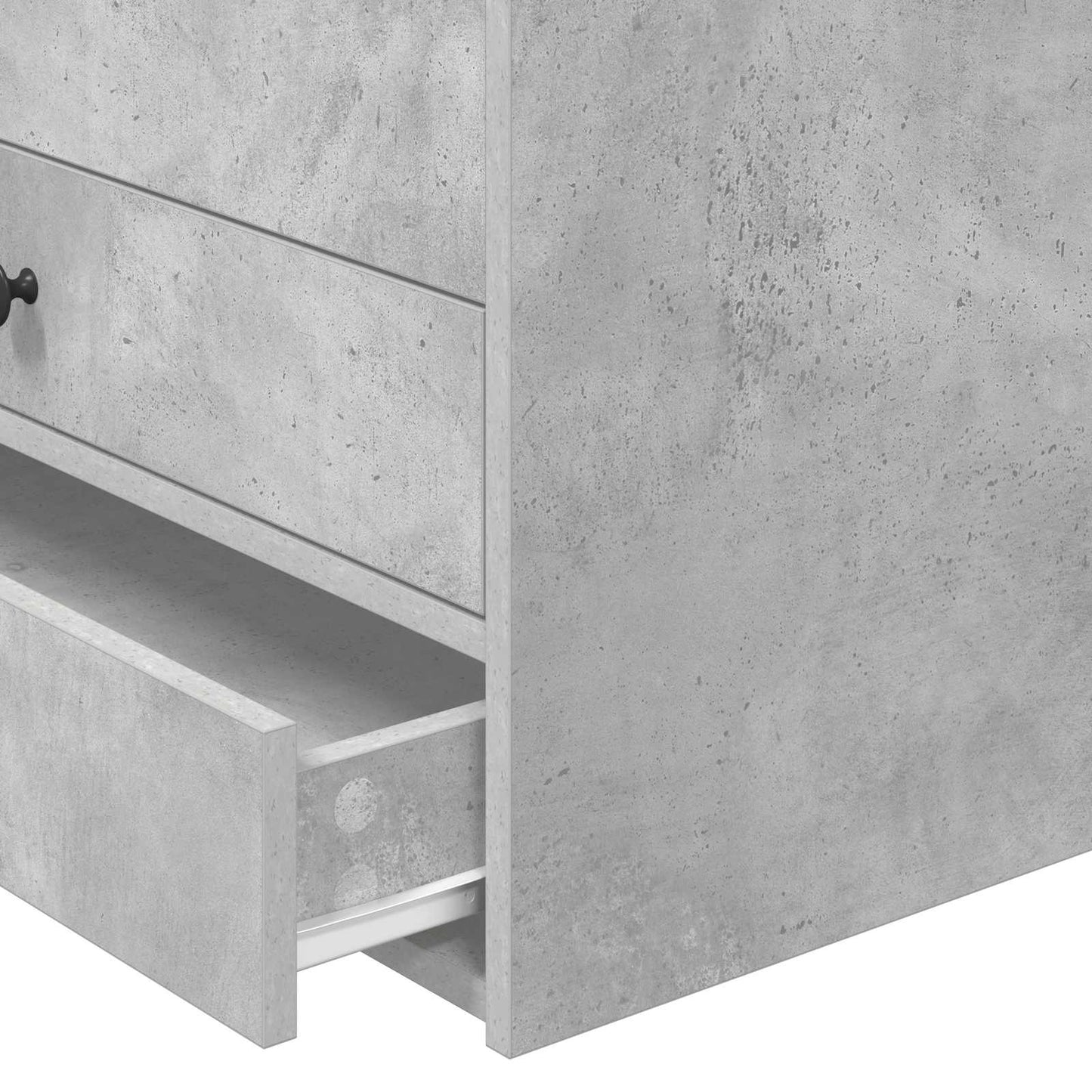 Daybed Concrete Grey and Black 100 x 200 cm Engineered Wood