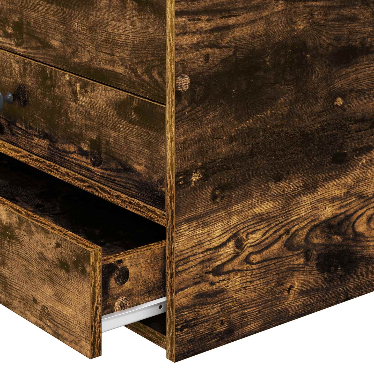Daybed Manual Smoked Oak and Black 90 x 200 cm Engineered Wood