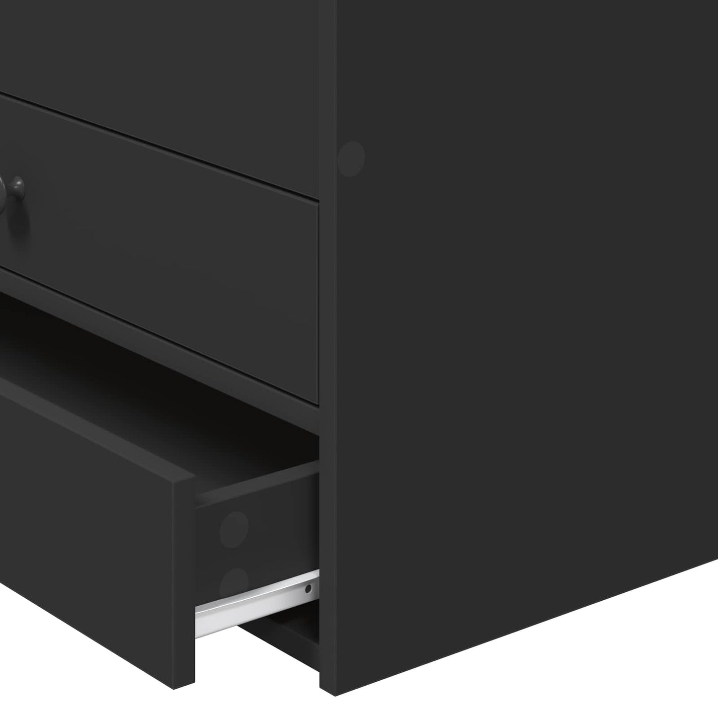 Daybed with Drawer Manual Black 75 x 190 cm Engineered Wood