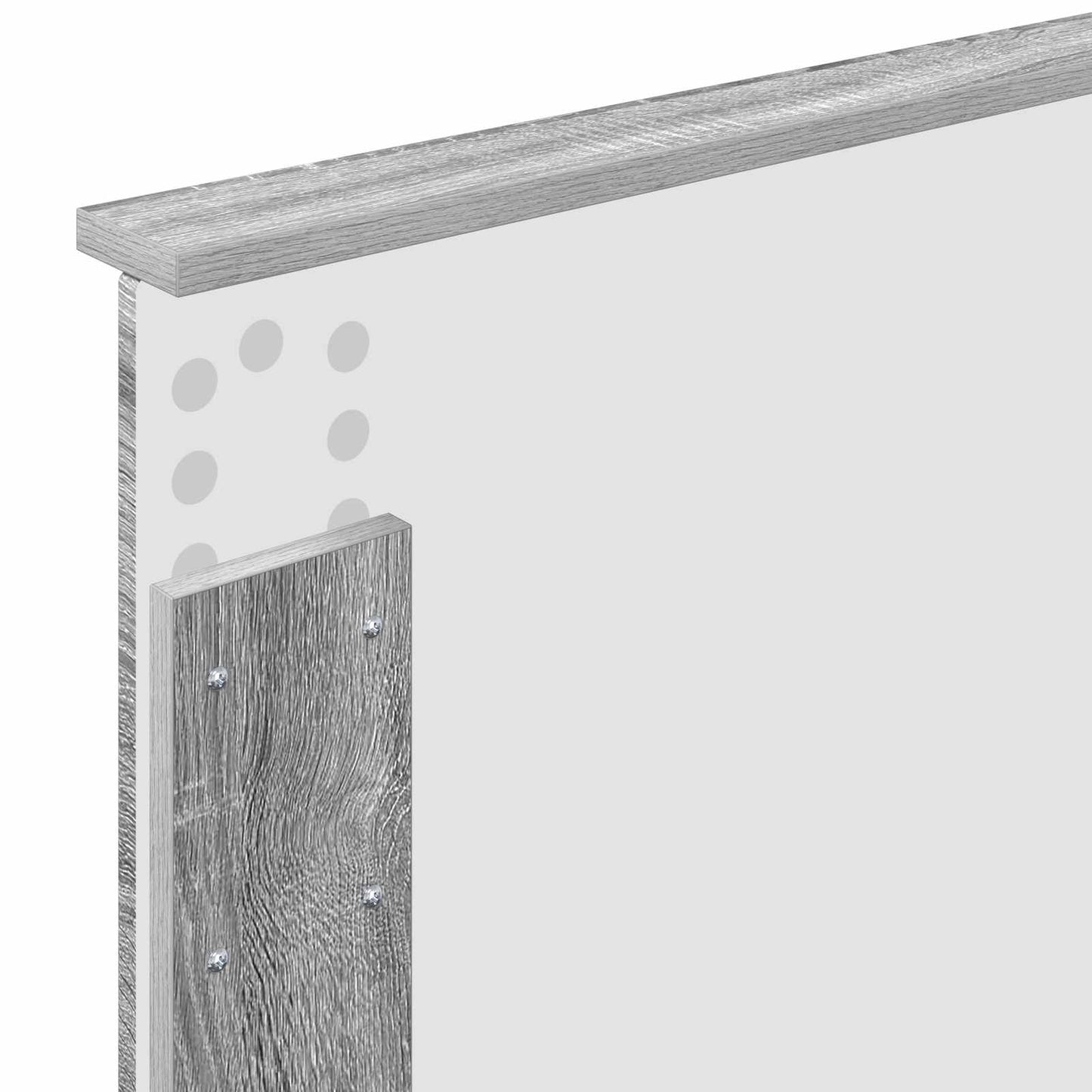 Bed Frame Grey Sonoma 75 x 190 cm Engineered Wood