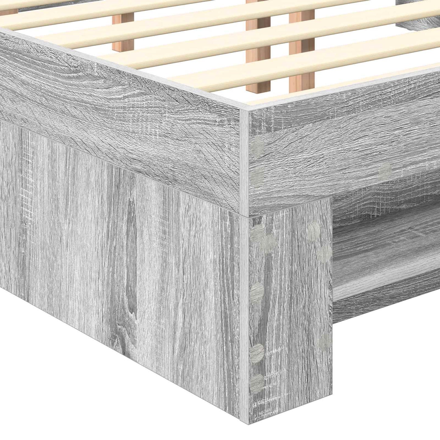Bed Frame Grey Sonoma 180 x 200 cm Engineered Wood