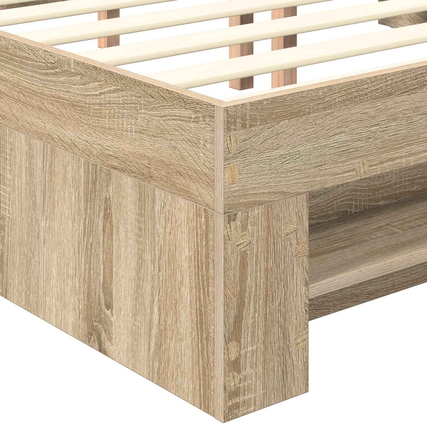 Bed Frame Sonoma Oak 150 x 200 cm Engineered Wood
