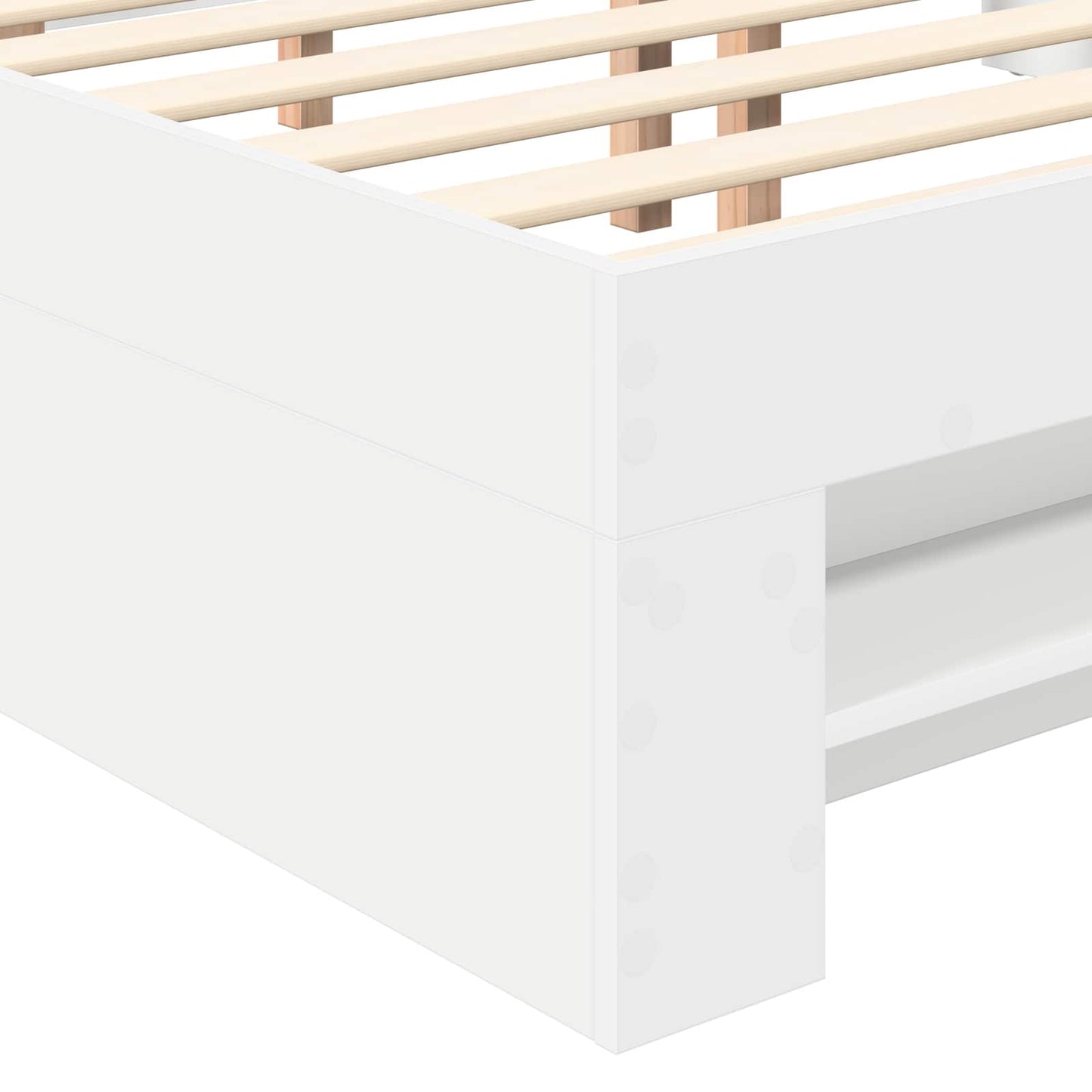 Bed Frame with Headboard White 140 x 200 cm Engineered Wood