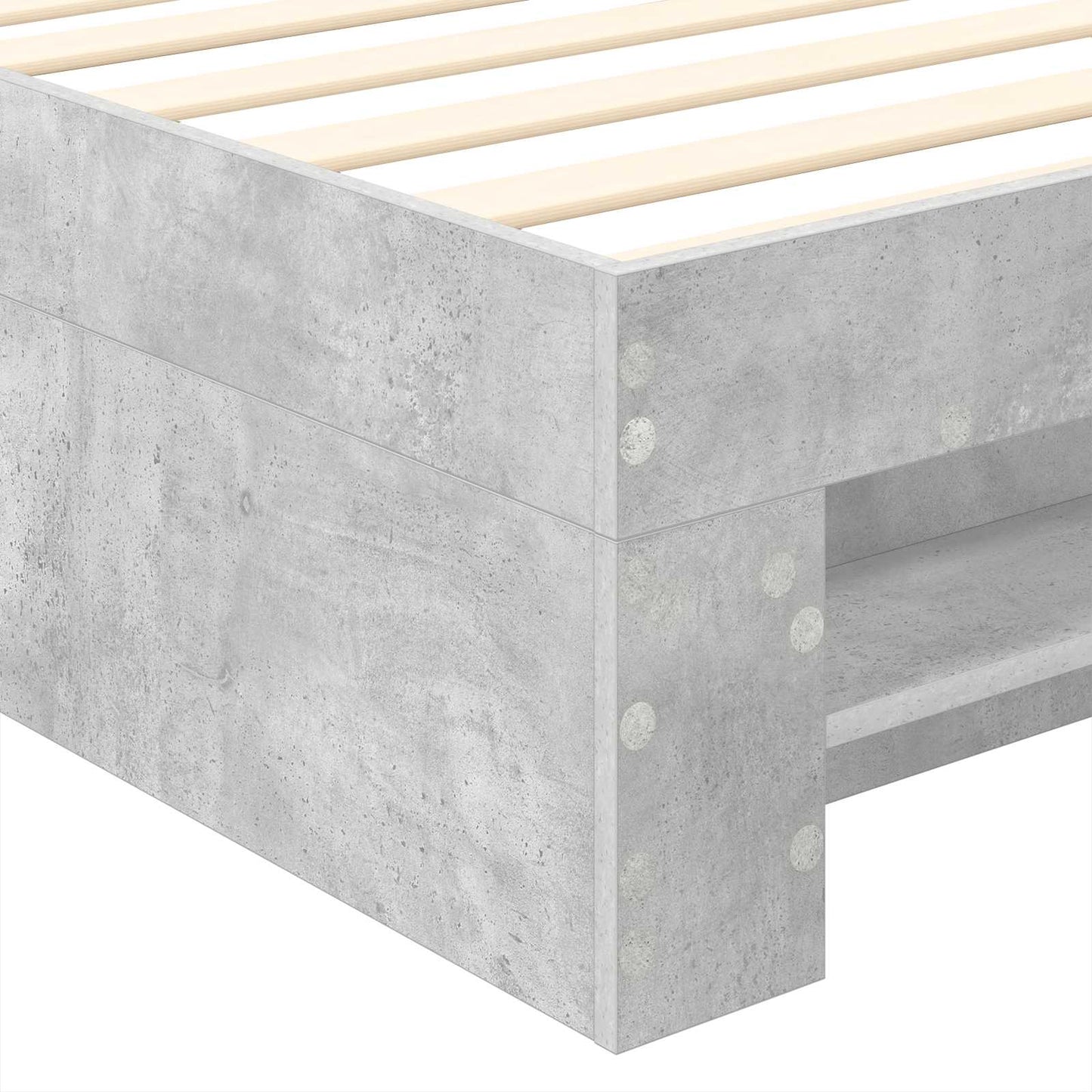 Bed Frame Concrete Grey 80 x 200 cm Engineered Wood