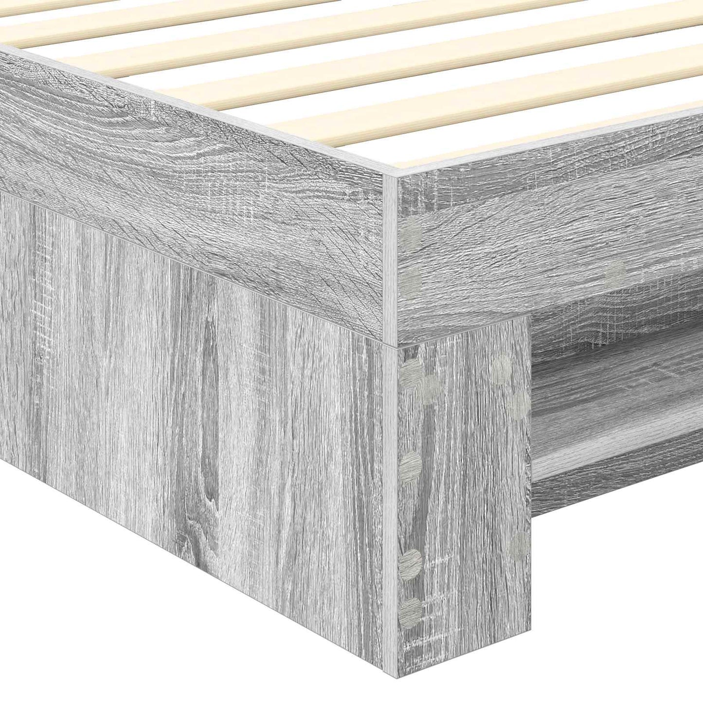 Bed Frame Grey Sonoma 80 x 200 cm Engineered Wood
