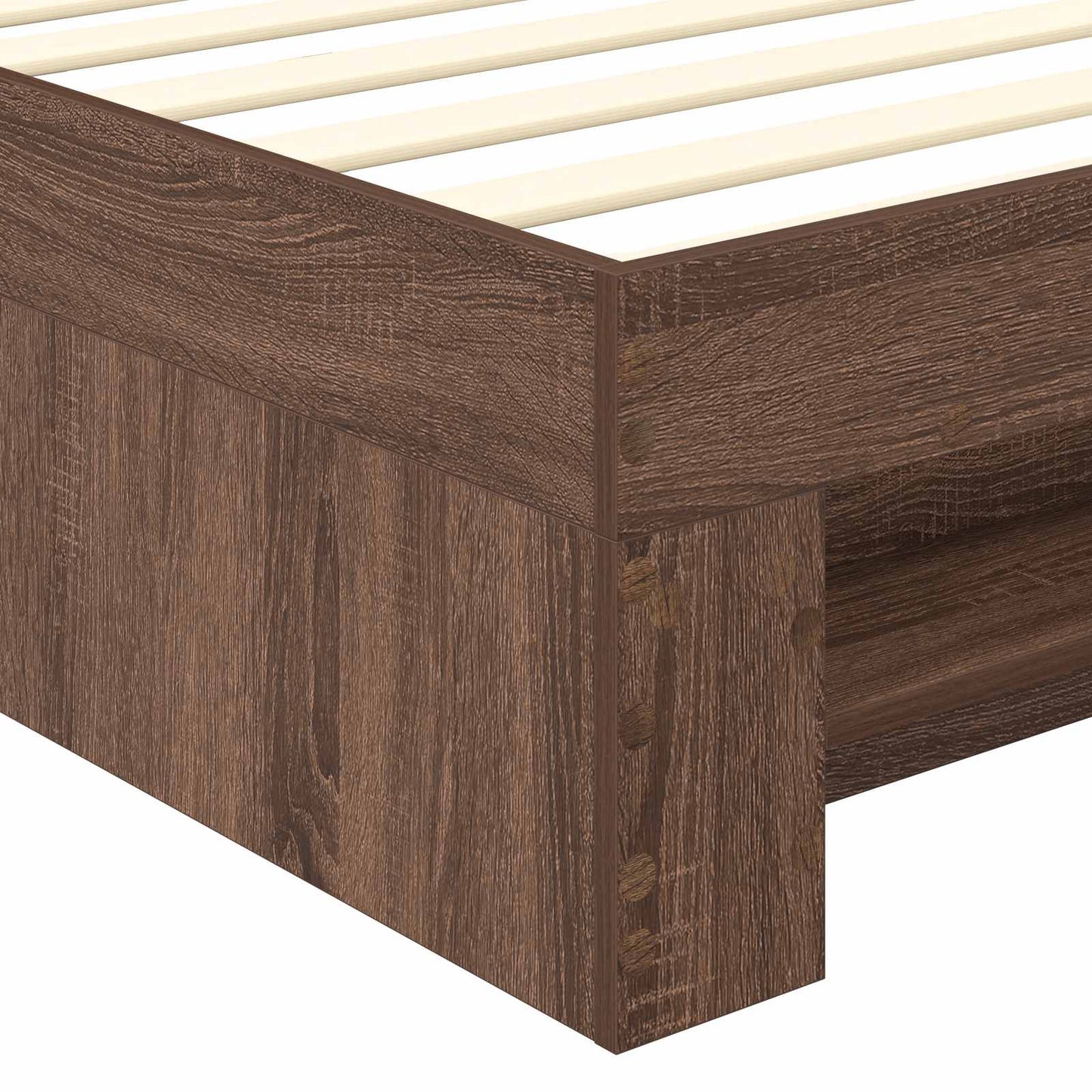 Bed Frame with Headboard Brown Oak 80 x 200 cm Engineered Wood