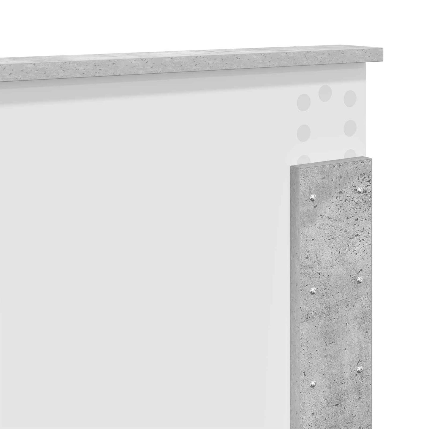 Bed Frame Concrete Grey 160 x 200 cm Engineered Wood