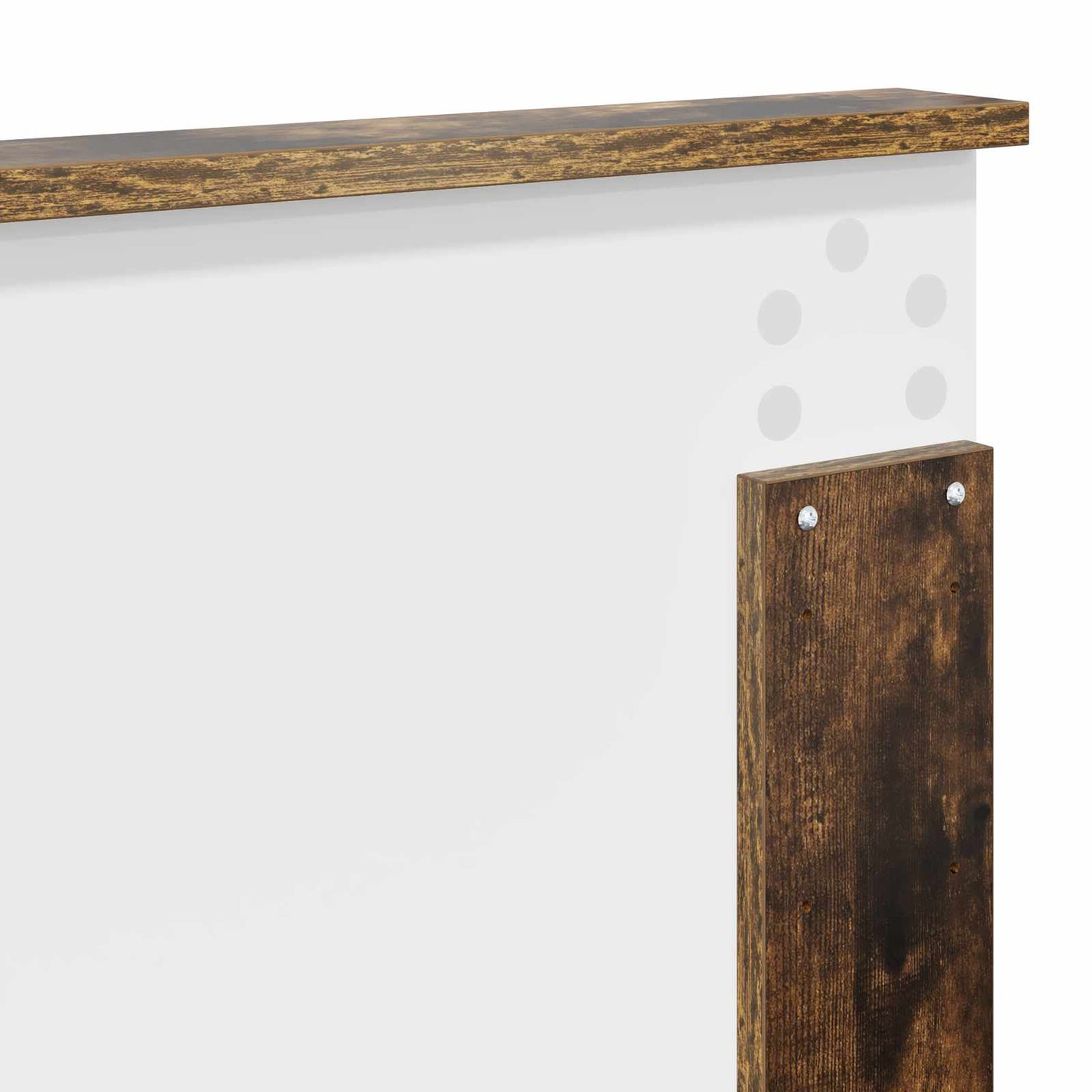 Bed Frame Smoked Oak 150 x 200 cm Engineered Wood