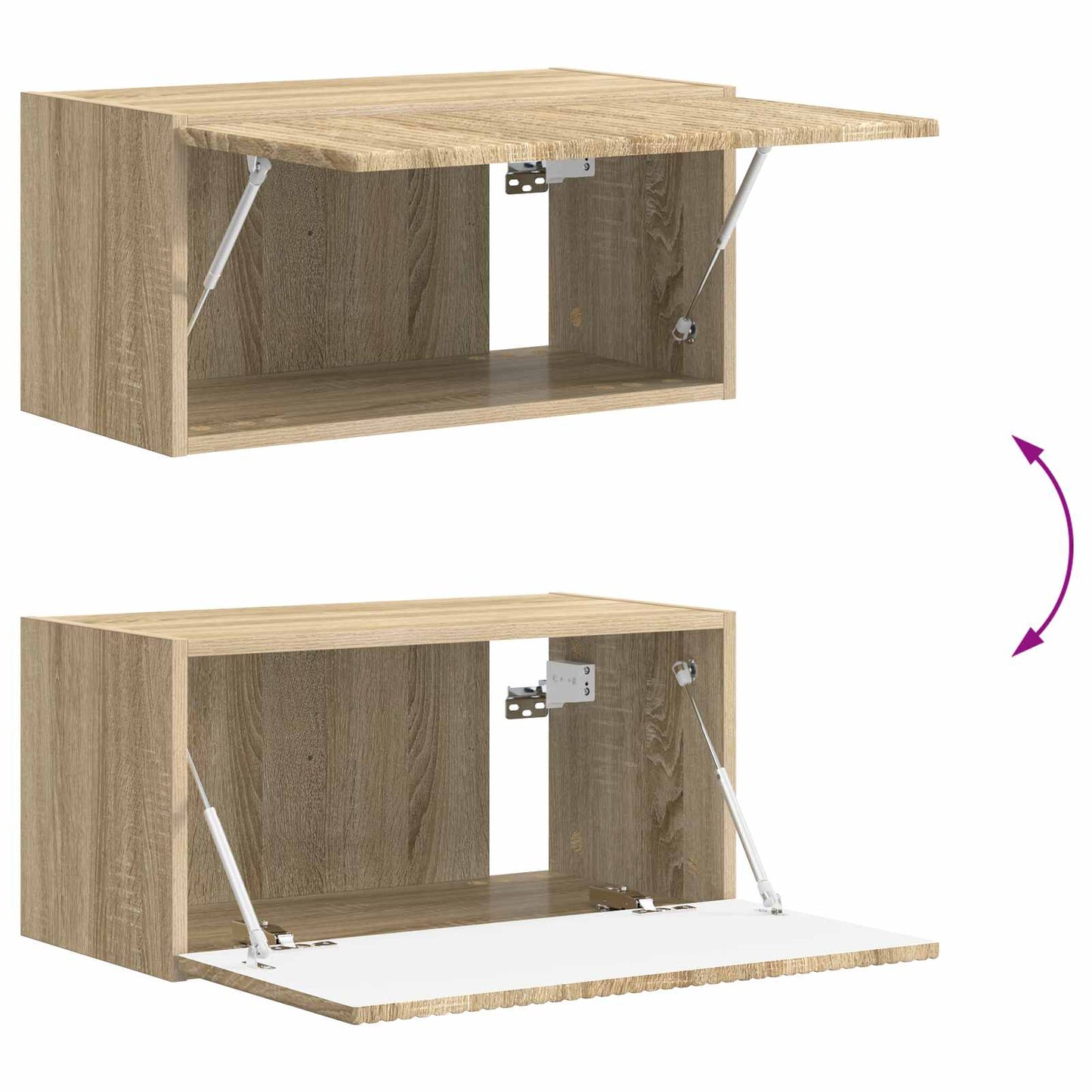 TV Wall Cabinet Set 4 pcs Sonoma Oak Engineered Wood