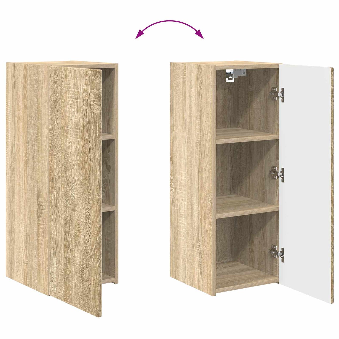 TV Wall Cabinet Set 4 pcs Sonoma Oak Engineered Wood