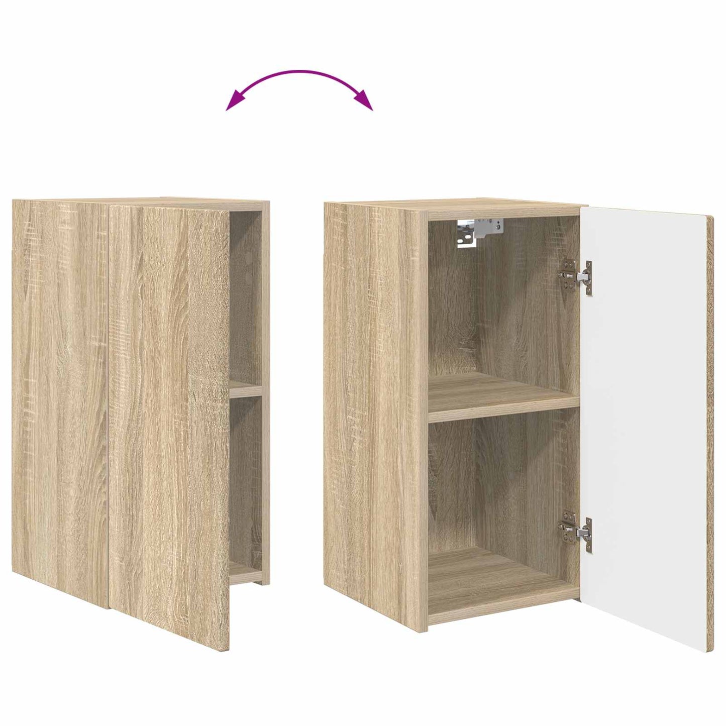 TV Cabinet Set 2 pcs Sonoma Oak Engineered Wood