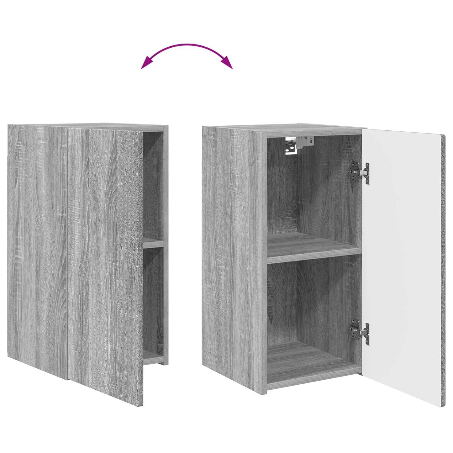 TV Cabinet Set 2 pcs Grey Sonoma Engineered Wood