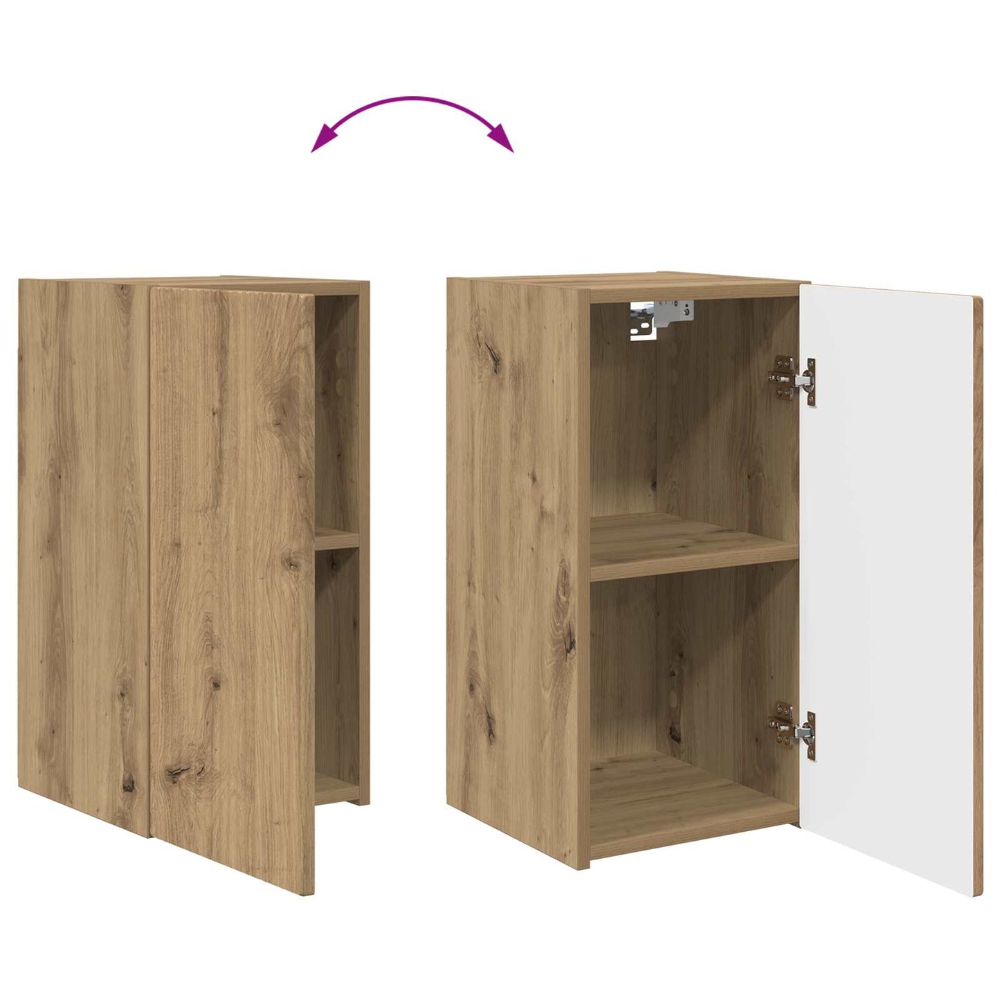 TV Cabinet Set 2 pcs Artisan Oak Engineered Wood